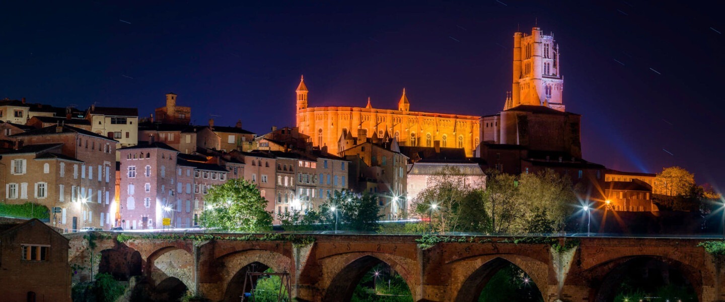 Cathé et Pont Vieux by night