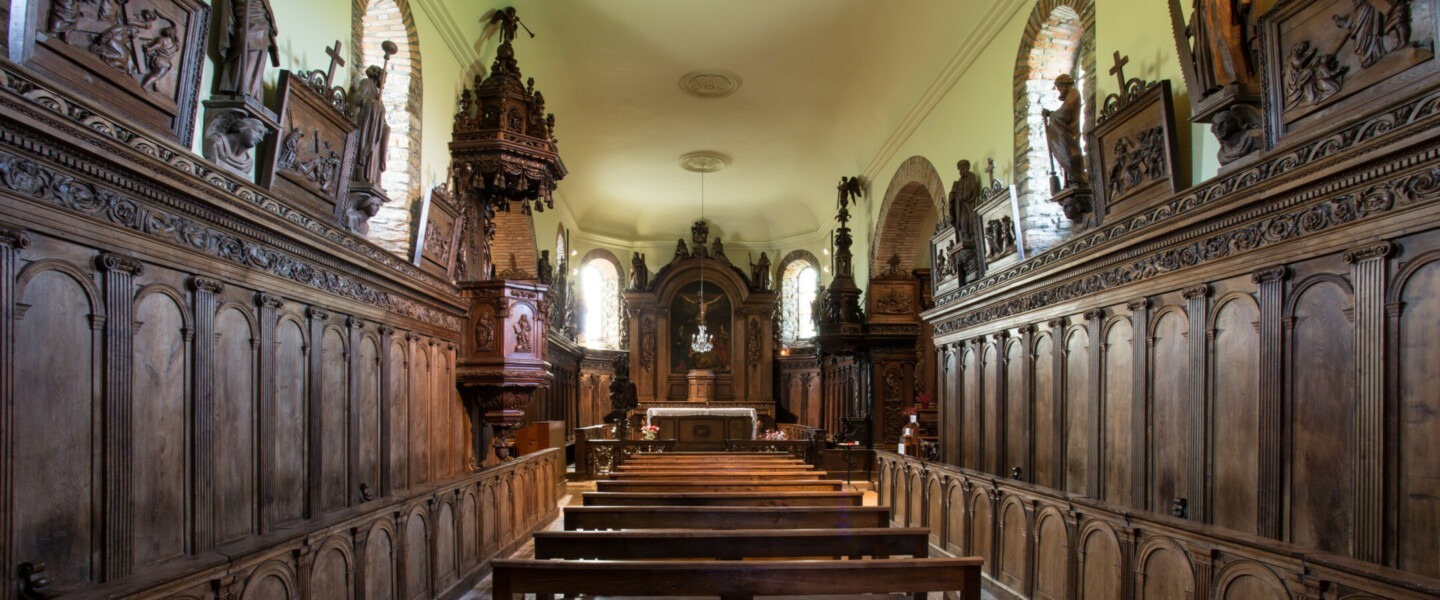 Église de Lacalm, boiseries de Laclau